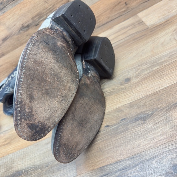 Tony Lama 8056 Mens size 9.5D Boots Black Label Blue Leather Cowboy Western - Picture 9 of 10